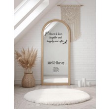 Lora Wedding Nişan Ayna Yazısı Isme Özel 50CM Beyaz | Cheers To Love ve Isimleriniz Yazılı Söz Nişan Düğün Için Karşılama Ayna Yazısı Sticker, Folyo, Vinil