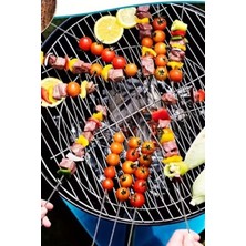 Ciyu Ticaret 10 Adet Mangal Şişi Seti Paslanmaz Çelik Şiş Seti 20 cm Metal Çöp Şiş ve Izgara Şişleri