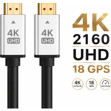 Qasul 5 Metre 4K UHD HDMI Kablo 2160P Ultra Hd Görüntü 18 Gbps Yüksek Hızlı Aktarım