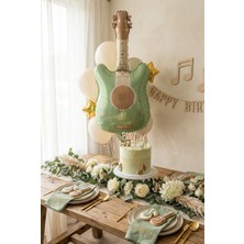 Partixa Retro Mat Gitar Folyo Balon Müzik Temalı