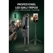 Divex Kusursuz Vlog & Canlı Yayın Seti: Ayrılabilir Kumandalı, Profesyonel Aydınlatmalı Teleskobik Tripod