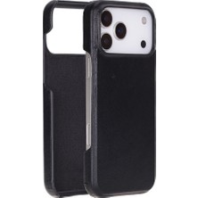 Kaia Life Apple iPhone 17 Pro Max Için, Hakiki Deri, El Yapımı Kılıf, Magsafe ile Uyumlu, Iç Yüzeyi Kadife, Kömür Siyah