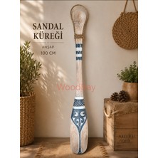WoodBay El Yapımı Ahşap Sandal Küreği Duvar Dekoru 100 cm Denizci Temalı Kano Küreği Duvar Objesi