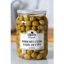 Uğurlu Organik Edremit Çizik Yeşil Zeytin (2 Kg)
