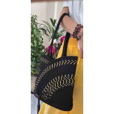 Elay Home Elayhome Dekoratif Magnetli Kol Çantası, Bohem Tarzı Çanta, Yıkanabilir Çanta, Kadın Çanta, Plaj Çanta, Günlük Çanta, Omuz Çantası, Hasır Çanta