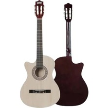 Fadem Store Natural Renk Klasik Gitar, 4/4 Ölçü ve Sap Ayarı ile Full Set