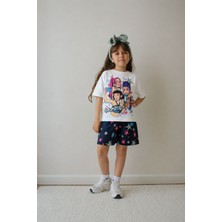 Aselin Kids Kız Çocuk Hun Tasarım3 Şortlu Yazlık Takım