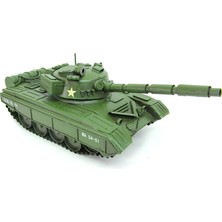 Yakalabazar Nostaljik Metal Tank Modeli - 35 cm El Yapımı Vintage Eskitme Dekoratif Askeri Araç Objesi
