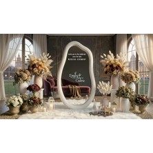 Lora Wedding Nişan Ayna Yazısı Isme Özel 50CM Beyaz | Wedding Ceromony ve Isimleriniz Yazılı Söz Nişan Düğün Için Karşılama Ayna Yazısı Sticker, Folyo, Vinil