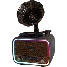 Everton RT-709 Gramafonlu Bluetooth Fm-Usb-Tf-Aux  Şarjlı Nostaljik Radyo