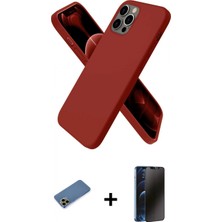 İlk El Grup Pilelistore™ iPhone 12 Pro Max Kılıf Kozmos Yansıma Özel Seri - Siyah 3D Antistatik Hayalet Cam Ekran Koruyucu + Shine Kamera Lens Koruma Cam - Gd
