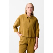 Love My Body Keten Ceket Olive 119L9986000