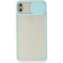 Uravas Store Iphone x Kılıf Palm Buzlu Kamera Sürgülü Silikon - Turkuaz