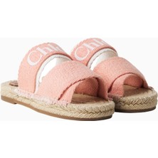 Chloe Chloé Kids Logolu Pembe Kız Çocuk Espadril Sandalet