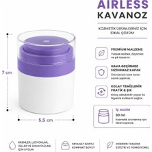 Özden Ambalaj 30 ml Airless Kozmetik Krem Kavanozu Şeffaf Kapaklı Premium Ambalaj