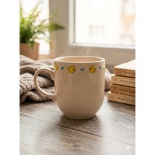 Palto Tasarım Sevimli Ördek Krem Juno Kupa -Hediyelik Kupa Fincan Mug