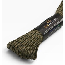 Mg Ropes Bileklik ve Outdoor Polyester Paracord Ip 4 mm 660 Lb 30 Metre Bej Haki Kamuflaj (10 Çekirdek)