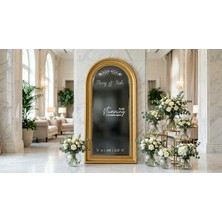 Lora Wedding Nişan Ayna Yazısı Isme Özel 50CM Beyaz | You Look Stunning ve Isimleriniz Yazılı Söz Nişan Düğün Için Karşılama Ayna Yazısı Sticker, Folyo, Vinil