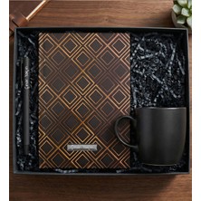 vegahediye v vega Kişiye Özel Defter & Kalem & Kupa Ofis Hediye Seti (Gold)