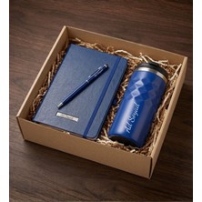 vegahediye v vega Kişiye Özel Geometrik Termos & Defter & Touchpen Kalem Hediye Seti