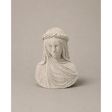 Layerart Atelier Parametrik Büst Heykel Dekoratif Ahşap Görünümlü Modern Sanat Objesi 25CM
