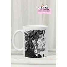 Kizaru Home Vagabond - Miyamoto Musashi Anime Tasarım Baskılı Porselen Kupa Bardak
