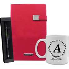vegahediye v vega Kişiye Özel Tasarım Isim Baskılı Defter & Isme Özel Mimar Kalemi & Isme Özel Kupa Hediye Seti (Model 1)