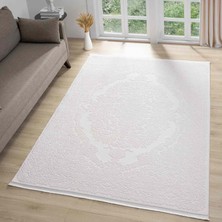 Pera Halı Krem Klasik Madalyon Desenli Halı - MK0561KRL