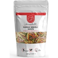 Bonatelli Karışık Sebzeli Erişte 200 G | Bebek Makarna +8 Ay
