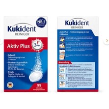 Kukident Aktiv Plus Protez Diş Temizleme Tableti 99 Adet – 3 Dakikada Etkili Ekonomik Paket x 3 Adet
