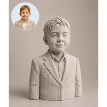 Layerart Atelier Kişiye Özel Fotoğraftan Heykele Parametrik Çocuk Büstü Ahşap Heykel – Fotoğraftan Parametrik Katmanlı Tasarım