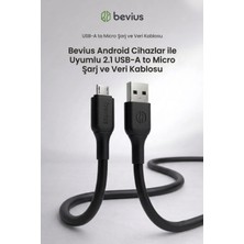 Divex Bevius Usb-A To Micro USB 2.1A Hızlı Şarj ve Veri Aktarım Kablosu 1 Metre - Android Uyumlu