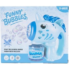 Can Oyuncak Funny Bubbles Elektirikli Unicorn Köpük Tabancası Mavi
