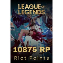 Riot Games 10875 RP Riot Points Cash League Of Legends Dijital Oyun Ürünü