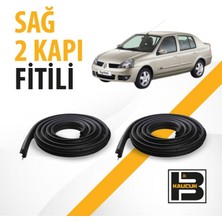 B&M Kauçuk Renault Symbol (1.nesil) Sağ Ön ve Arka Kapı Fitili BM04240