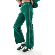 Nike Sportswear Windrunner High-Waisted Woven Open Hem Womens Pant.yüksek Bel Çıt Çıt Cepli Kadın Eşofman Altı Yeşil