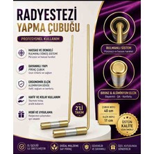 Wedo Rulmanlı Pirinç Radyestezi Çubuğu 2'li Set – 40 cm Pirinç Çubuk, 11 cm Bronz & Alüminyum Elcik