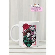Kizaru Home Demon Slayer - Kimetsu No Yaiba Tanjiro Kamado ve Nezuko Kamado Anime Tasarım Baskılı Porselen Kupa Bardak