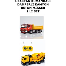 Uzaktan Kumandalı Full Fonksiyon Damperli Kamyon Dönen Mikserli Kamyon Set