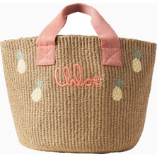 Chloe Chloé Kids Logolu Bej Kız Çocuk Hasır Çanta