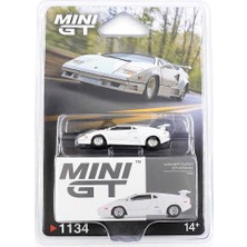 Mını Gt 1:64 Lamborghini Countach 25TH Anniversary White Diecast Model Araba MGT01134-BL