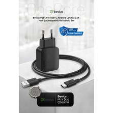 Divex Bevius Usb-A To Usb-C Android Uyumlu Hızlı Şarj Adaptörü ve Kablo Seti
