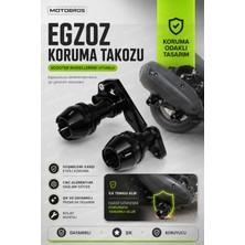 Motobros Motosiklet Egzoz Koruma Takozu Özel Üretim Cnc Model Çelik Motosiklet Scooter Egzoz Koruma Takozu Universal