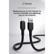 Divex Bevius Usb-A To Lightning 2.1A Hızlı Şarj ve Veri Aktarım Kablosu 1 Metre - IPhone ve IPad Uyumlu