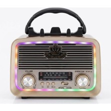 Everton RT-301.M  Bluetooth-Usb-Sd-Fm Şarjlı,solarlı,ledli, Nostaljik Radyo El Fenerl Radyo