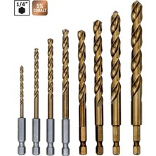 Wertec Bits Saplı Matkap Ucu Seti 3-10 mm (5% Kobaltlı) 8 Parça
