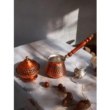 UltraMint Şekerlik ve Cezve Seti, Işlemeli Tasarım, Şık ve Kullanışlı, 2'li Set