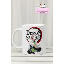 Kizaru Home Demon Slayer - Kimetsu No Yaiba Sabito "kitsune Mask" Anime Tasarım Baskılı Porselen Kupa Bardak