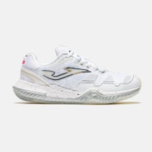 Joma TPOILS2602AC Point Lady 26 Toprak & Sert Kort Kadın Tenis Ayakkabısı - Beyaz/altın