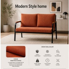 Modern Style Home Teras Balkon ve Kafe Için Zarif Koltuk Baby Face Kumaş - Yumuşak Doku